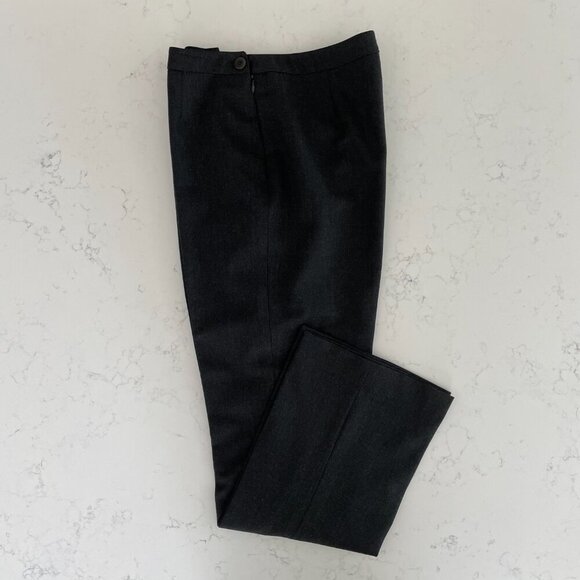 Windsmoor Hi Rise Straight Leg Lined Wool Poly Blend Trousers Charcoal Grey Sz 8 - Picture 3 of 11
